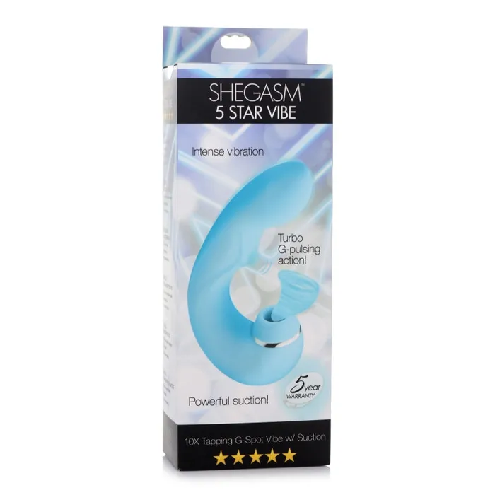 Xr Brands Inmi Shegasm 5 Star 10x Tapping G-Spot Vibe With Suction - Teal | Vibrators Xr Brands Inmi Shegasm 5 Star 10x Tapping G-Spot Vibe With Suction - Teal | Vibrators
