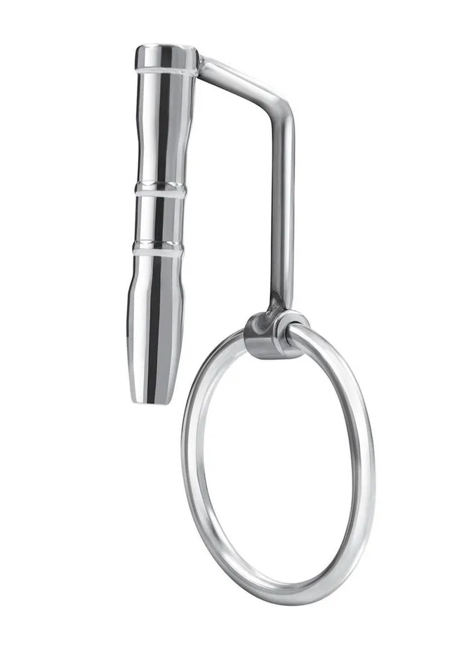 Male Sex Toys Blue Line CandB Gear Blue Line Stainless Steel Sperm Stopper with Glans Ring