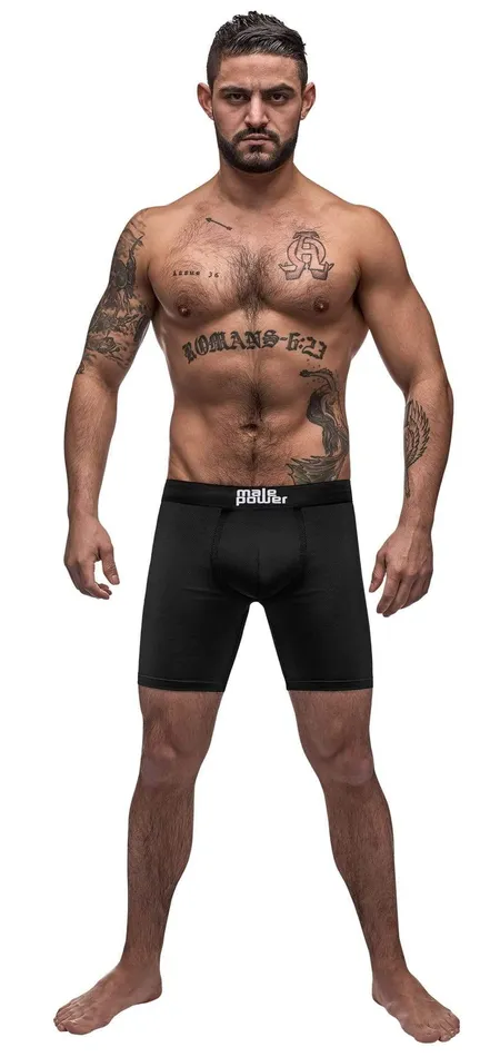 Male Power Anal Black Nite Long Leg Short Black Extra Large