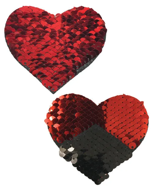 Pastease Anal Pastease Sweety Red Black Color Changing Sequin Heart
