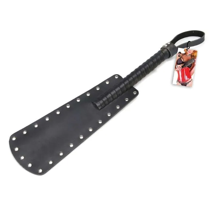 St Rubber Studded Faux Leather Paddle Male Sex Toys
