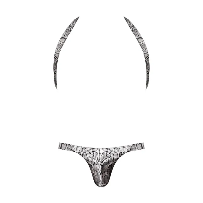 Snaked Metallic Coated Shoulder Sling Harness Thong Male Power Female Sex Toys Snaked Metallic Coated Shoulder Sling Harness Thong Male Power Female Sex Toys