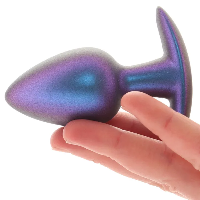 Ouch Smooth Silicone 31 Inch Butt Plug in Metallic Blue Shots Toys Anal