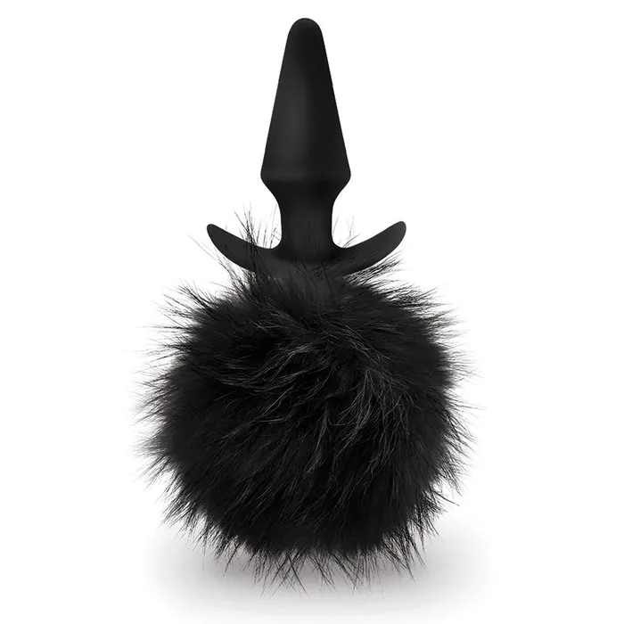 BLUSH Anal Anal Adventures Platinum Rabbit Tail Plug Black
