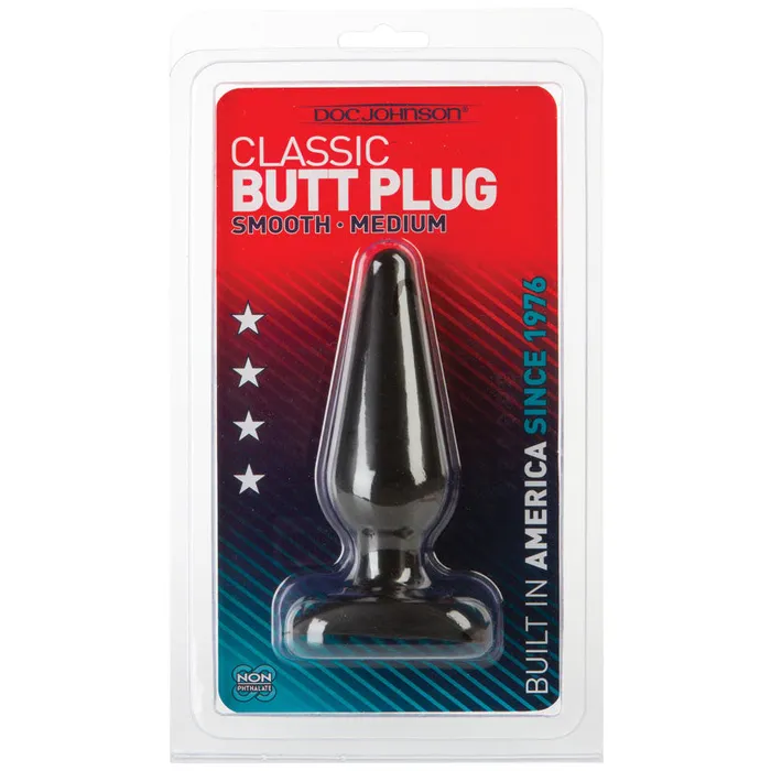 DOC JOHNSON Classic Butt Plug MediumBlack Anal
