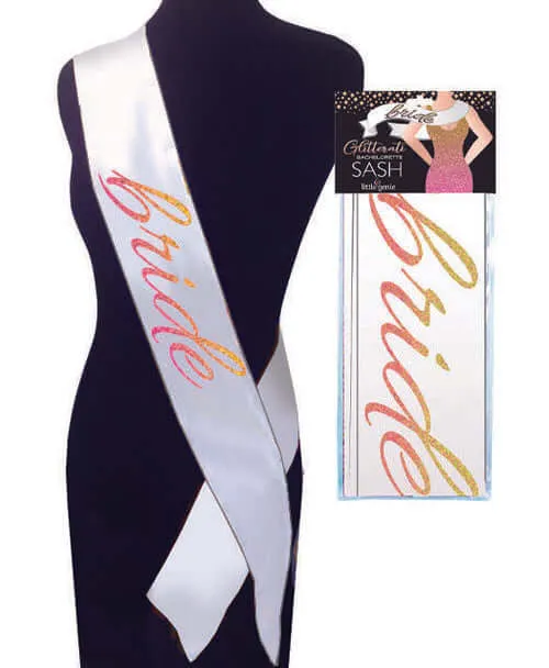 Glitterati Bride Sash by Little Genie 68 Inches Sparkling Accessory for Bachelorette and Bridal Parties Little Genie Dildos Glitterati Bride Sash by Little Genie 68 Inches Sparkling Accessory for Bachelorette and Bridal Parties Little Genie Dildos