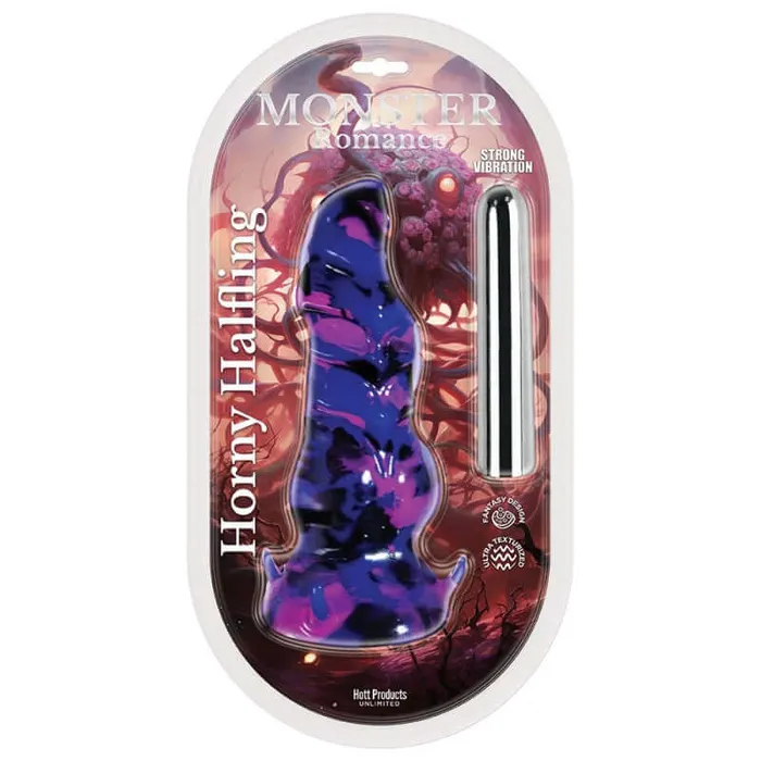 HOTT Products Monster Romance Horny Halfling Textured Fantasy Vibrator with Suction Cup Female Sex Toys HOTT Products Monster Romance Horny Halfling Textured Fantasy Vibrator with Suction Cup Female Sex Toys
