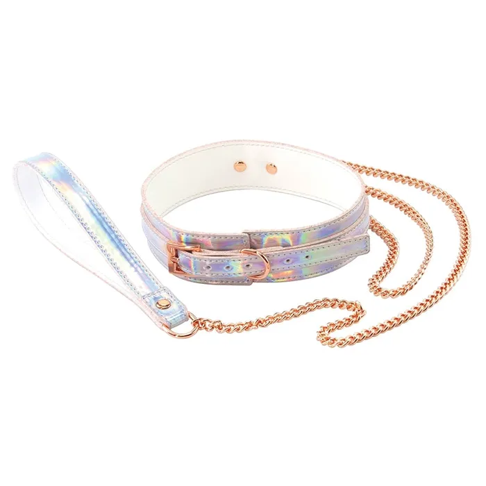 NS NOVELTIES Couples Cosmo Bondage Collar LeashRainbow