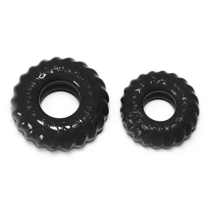 OXBALLS Male Sex Toys Truckt 2Piece Cock Ring Set SkinflexTPR PhthalateFree Multiple Fits and Superior Grip