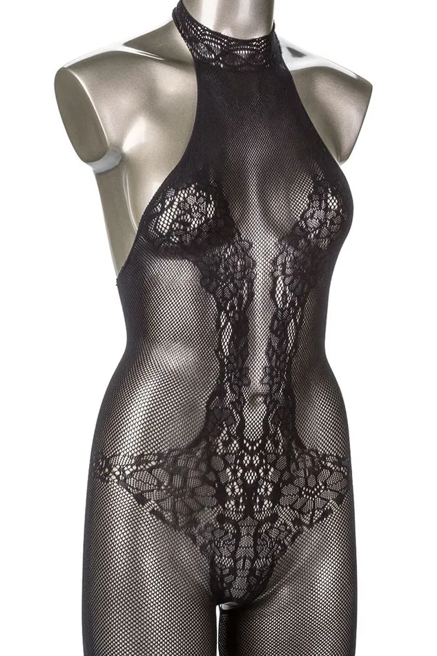 Scandal Halter Lace Body Suit XL CalExotics Female Sex Toys