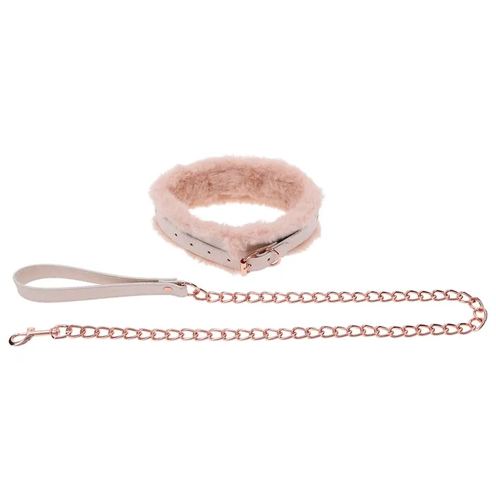 Vibrators SM Peaches n CreaMe Fur Collar Leash SPORTSHEETS