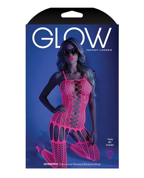 Fantasy Lingerie Glow Black Light Criss Cross Paneled Bodystocking Neon Pink One Size Fits Most Bodystockings Playsuits Fantasy Lingerie Glow Black Light Criss Cross Paneled Bodystocking Neon Pink One Size Fits Most Bodystockings Playsuits