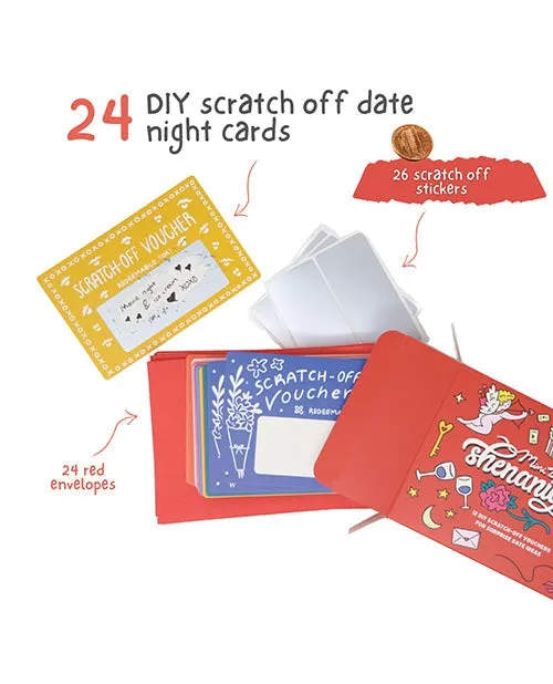 Good Egg Greetings LLC Female Sex Toys Mini Date Night Shenanigans DIY Scratch Off Vouchers Coupons