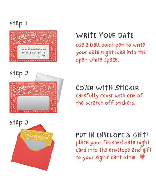 Good Egg Greetings LLC Female Sex Toys Mini Date Night Shenanigans DIY Scratch Off Vouchers Coupons