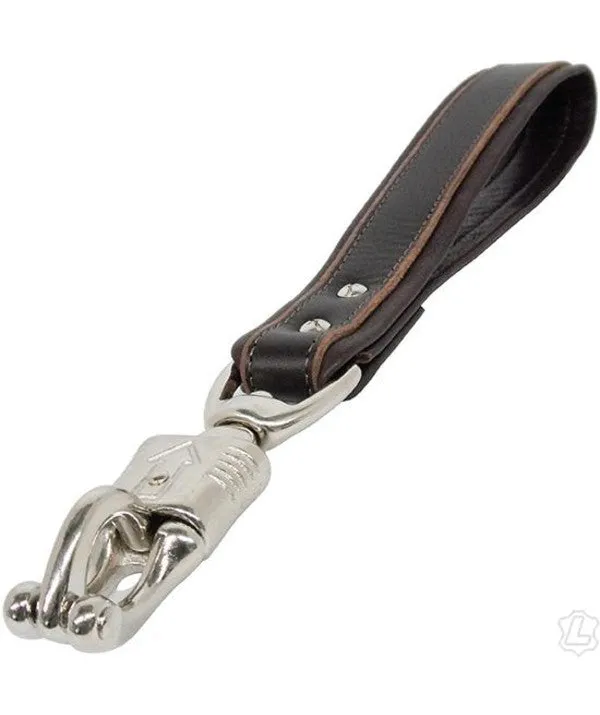 Kookie Female Sex Toys Masters Training Leash with Panic Snap in Black