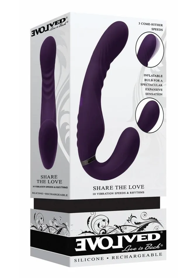 Evolved Female Sex Toys Share The Love Rechargeable Silicone Dual Vibrator