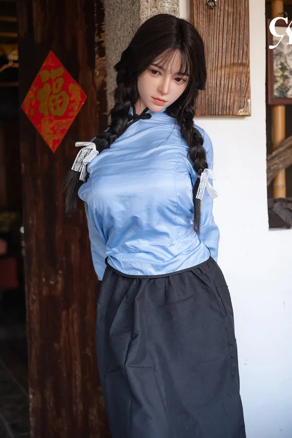 Male Sex Toys TOPCYDOLL 167cm5ft6 DCup Silicone Head Asian Sex Doll Wan Song