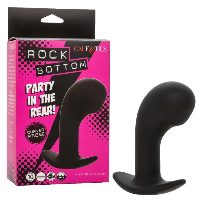 Anal CalExotics Rock Bottom Curved Probe Black