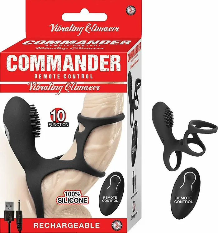Anal Castle Megastore Nasstoys Commander Remote Control Vibrating Climaxer Black