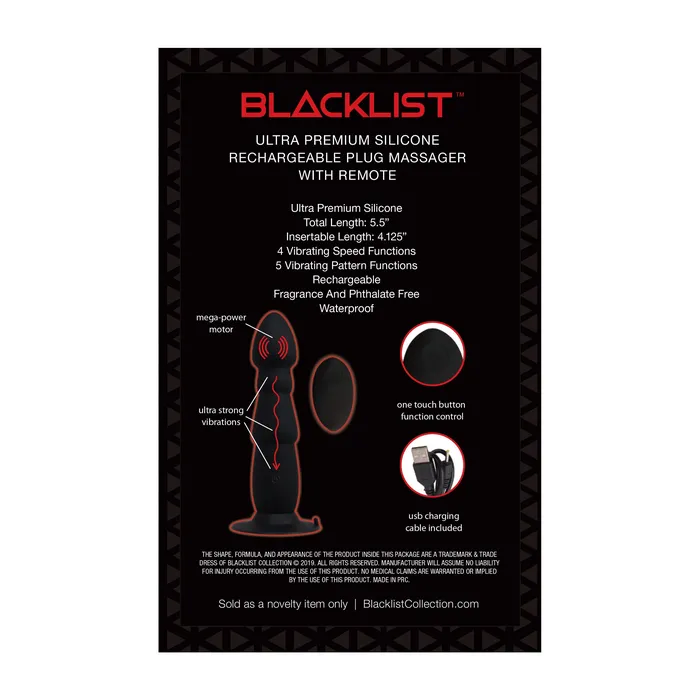 Castle Megastore Blacklist Master Plug Anal