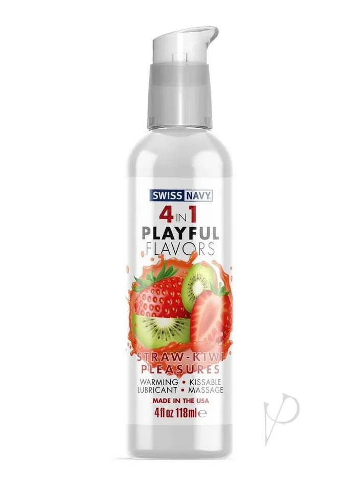 Female Sex Toys 4 In 1 Strawberrykiwi Pleasure 4oz Swiss Navy