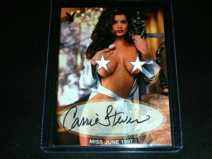 HefsCards Playboy Centerfold Update 2 Carrie Stevens Auto Card Vibrators