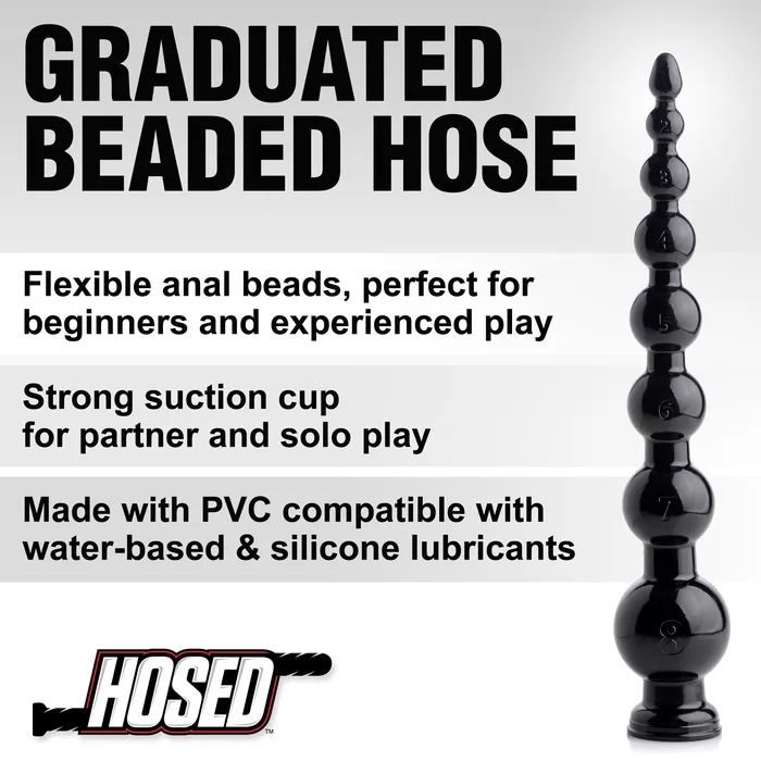 Hosed 19 Inch Graduated Bead Anal Snake XR Brands Anal