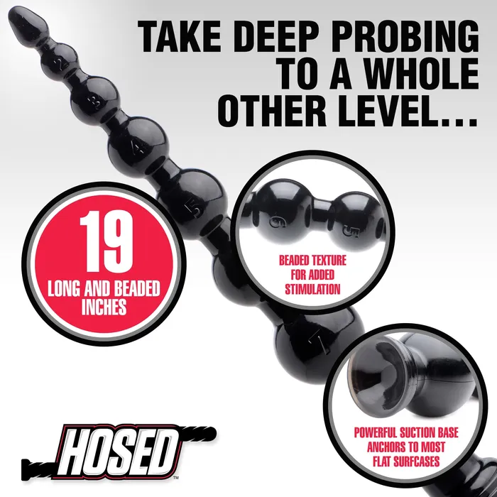 Hosed 19 Inch Graduated Bead Anal Snake XR Brands Anal