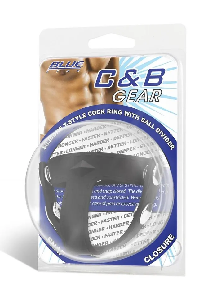 Male Sex Toys Blue Line CandB Gear Blueline Tstyle Cockring Ball Divider