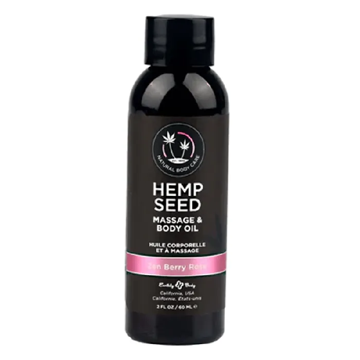 Couples Earthly Body Earthly Body Hemp Seed Massage Oil Zen Berry Rose