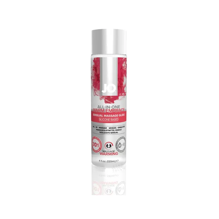 JO AllinOne Warming Silicone Massage Glide 4oz System JO Female Sex Toys
