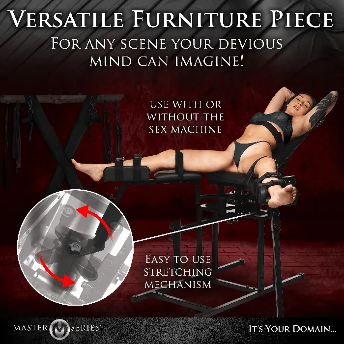 Master Series Master Series Leg Spreader Obedience Chair With Sex Machine Female Sex Toys
