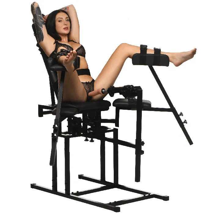Master Series Master Series Leg Spreader Obedience Chair With Sex Machine Female Sex Toys