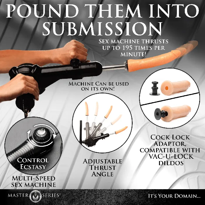 Master Series Master Series Leg Spreader Obedience Chair With Sex Machine Female Sex Toys