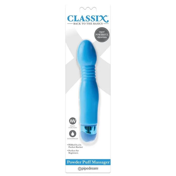 Pipedream Products Classix Powder Puff Massager Blue Pipedream Products Vibrators Pipedream Products Classix Powder Puff Massager Blue Pipedream Products Vibrators
