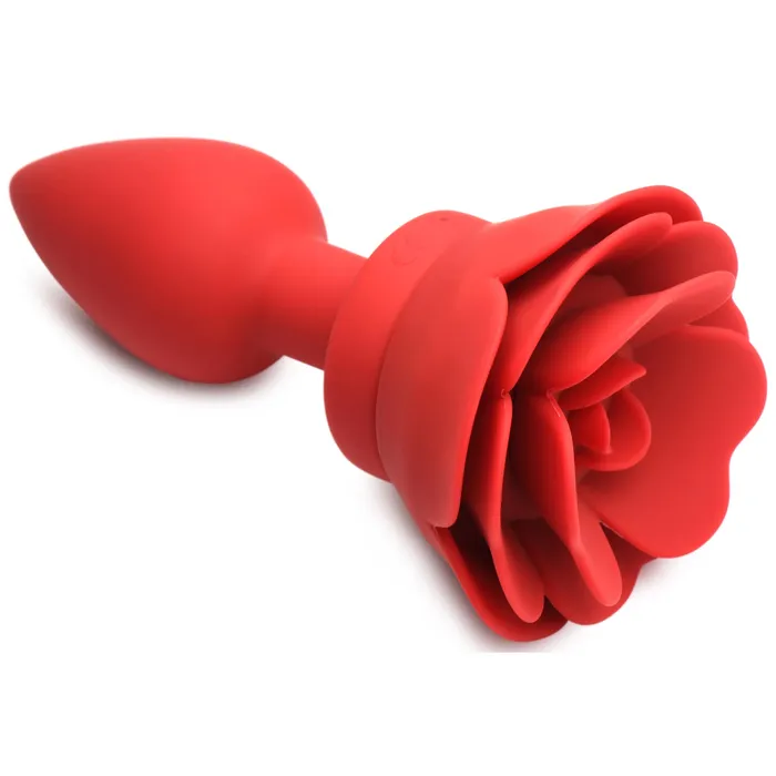 Booty Sparks Male Sex Toys 28X Silicone Vibrating Rose Anal Plug with Remote