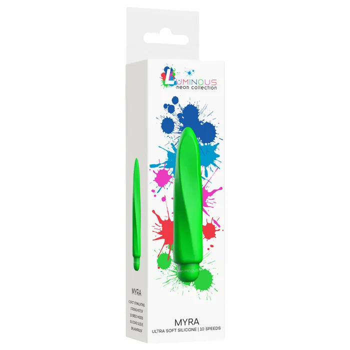 Shots Media Female Sex Toys Luminous Myra 10Speed UltraSoft Silicone Bullet Vibrator