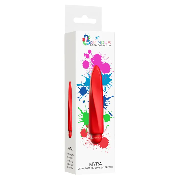 Shots Media Female Sex Toys Luminous Myra 10Speed UltraSoft Silicone Bullet Vibrator