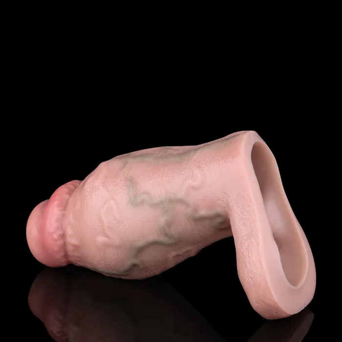 Big Glans Realistic Penis Sleeve Sex Toys for Men Soft Silicone Cock Condom Extender Domlust Male Sex Toys