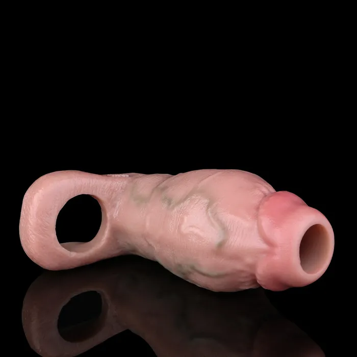Big Glans Realistic Penis Sleeve Sex Toys for Men Soft Silicone Cock Condom Extender Domlust Male Sex Toys