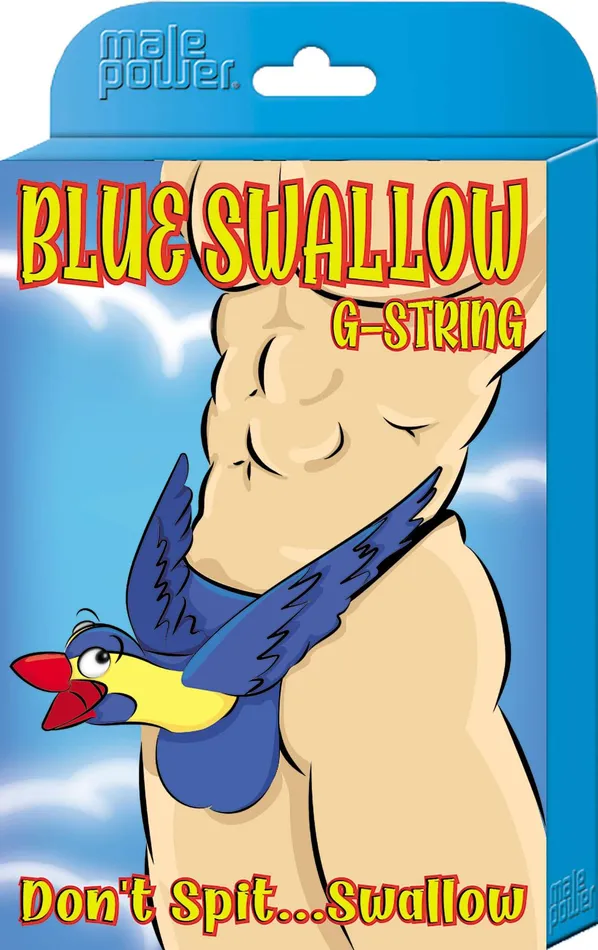 Blue Swallow GString One Size Blue Male Power Vibrators