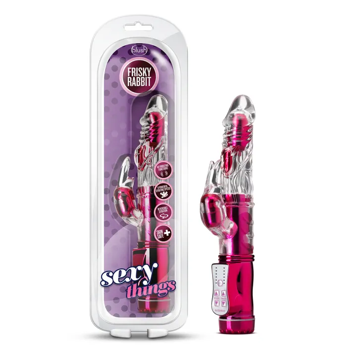 Blush Novelties Vibrators Sexy Things Frisky Rabbit Pink