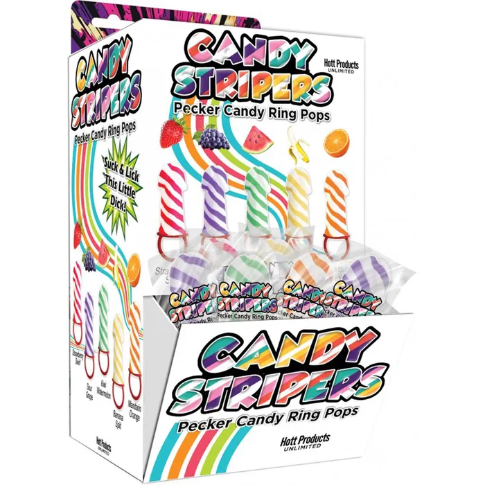 Candy Stripers Pecker Candy Ring Pop 36pc Display 5 Assorted Flavors Hott Products Male Sex Toys Candy Stripers Pecker Candy Ring Pop 36pc Display 5 Assorted Flavors Hott Products Male Sex Toys