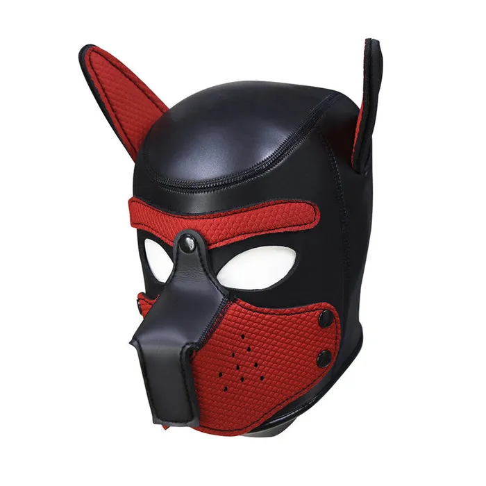 Couples Genuine Leather Puppy Play Dog Mask eprolo