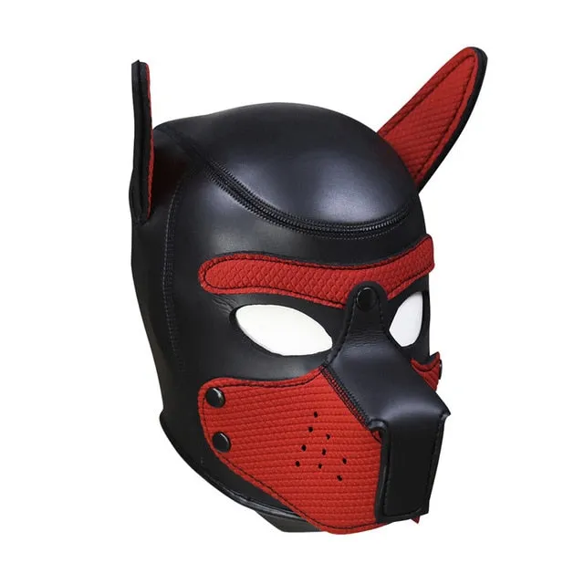 Couples Genuine Leather Puppy Play Dog Mask eprolo