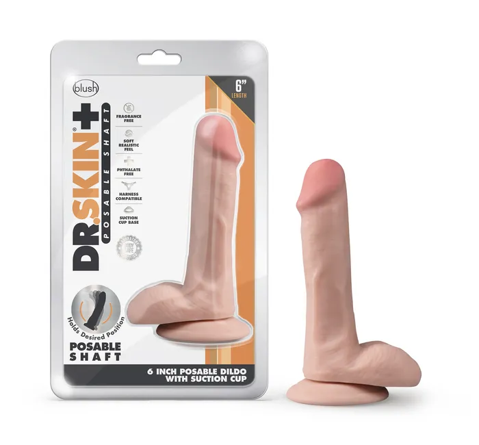 Dildos Blush Novelties Dr Skin Plus 6 Inch Posable Dildo With Balls Vanilla Dildos Blush Novelties Dr Skin Plus 6 Inch Posable Dildo With Balls Vanilla