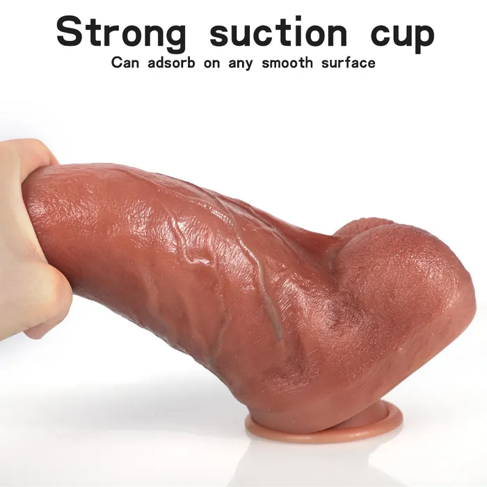 Domlust Anal Big Girth Realistic Anal Dildo Butt Plug Huge Silicone Suction Cup Female Sex Toy