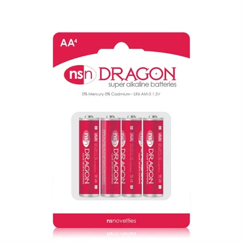 Enhancers nsnovelties Dragon Alkaline Batteries AA 4 Pack