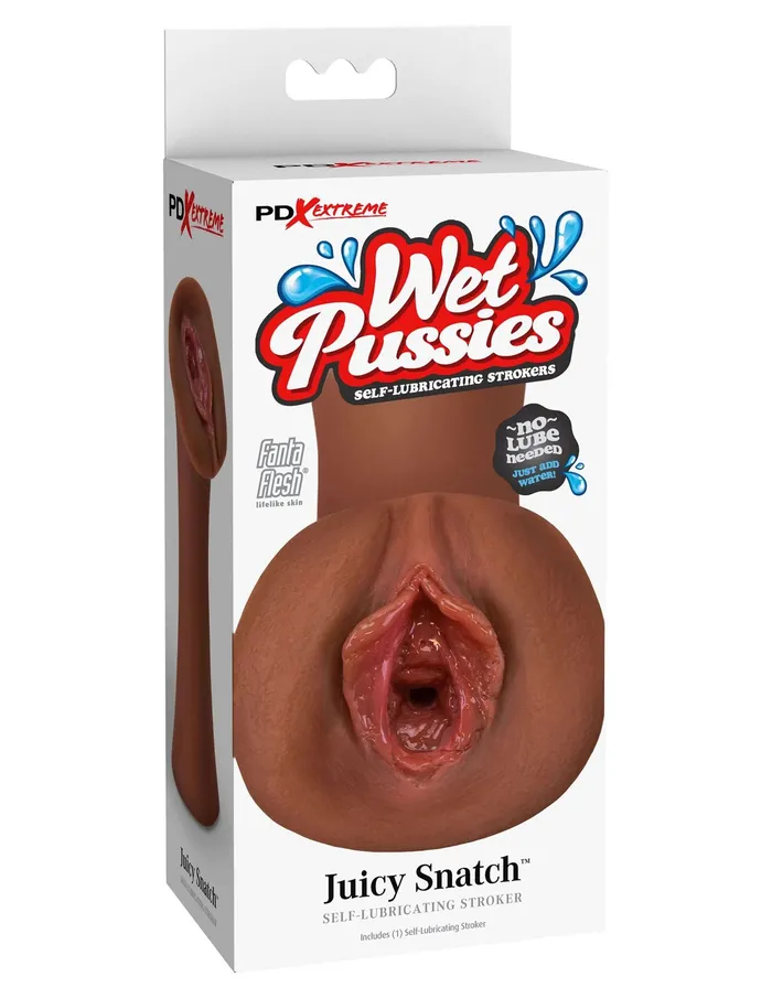 Extreme Wet Pussies SelfLubricating Juicy Snatch Stroker Brown PDX Brands Male Sex Toys Extreme Wet Pussies SelfLubricating Juicy Snatch Stroker Brown PDX Brands Male Sex Toys
