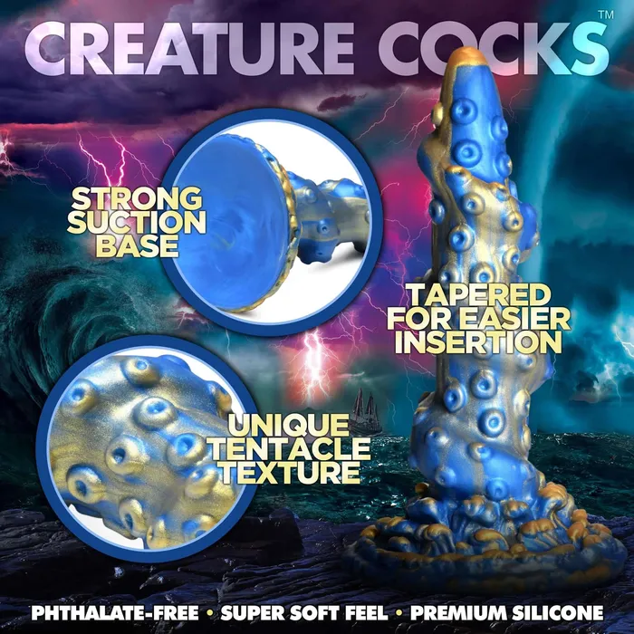 Female Sex Toys XR Brands Creature Cocks Dive into DeepSea Fantasy with the Kraken Silicone Dildo A Unique Safe Pleasure Toy